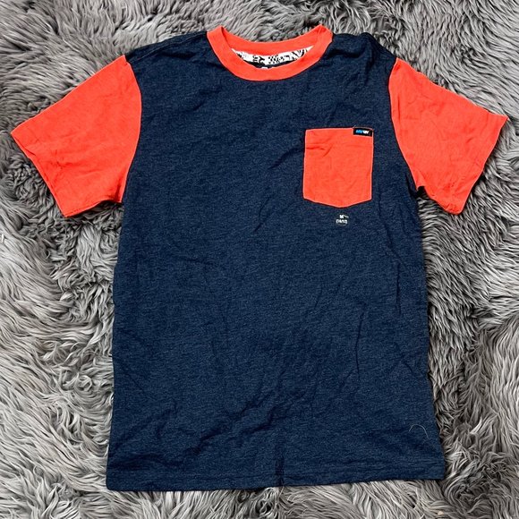 Amplify |  Boy's T-Shirt | Navy & Orange | Size M (10/12) - Picture 1 of 2